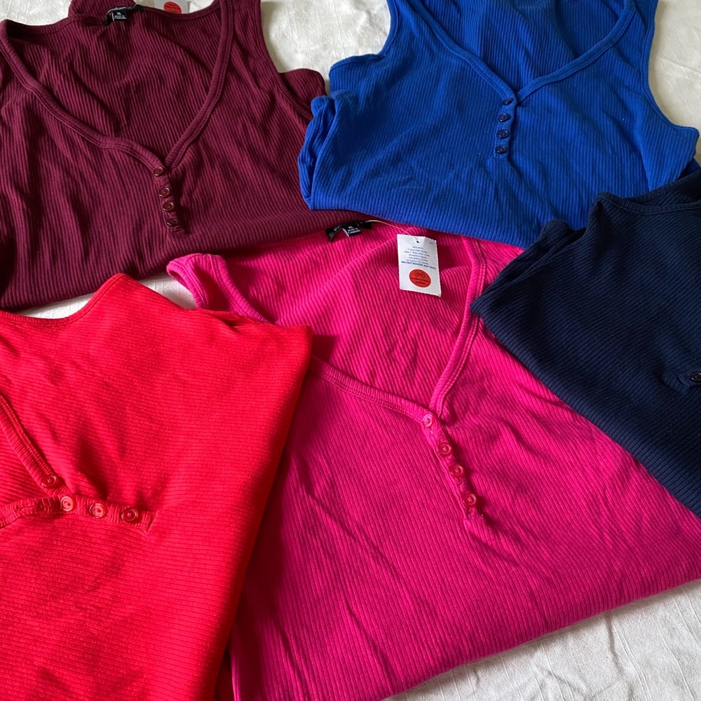 ❤️💙🧡💛💚 5 Body Suits 💙💛🧡💜❤️